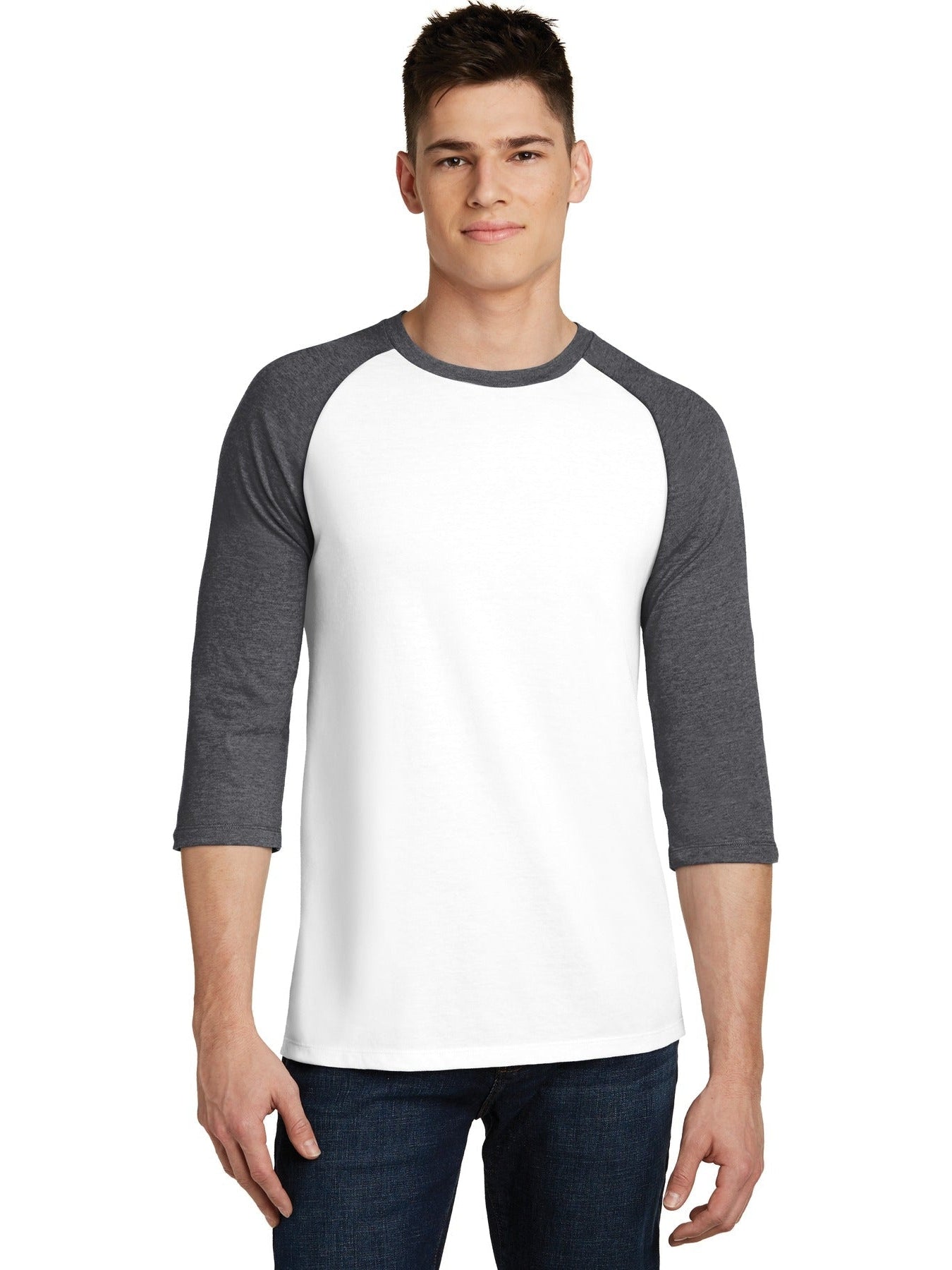 no-logo District Very Important Tee 3/4-Sleeve Raglan-Regular-District-Thread Logic