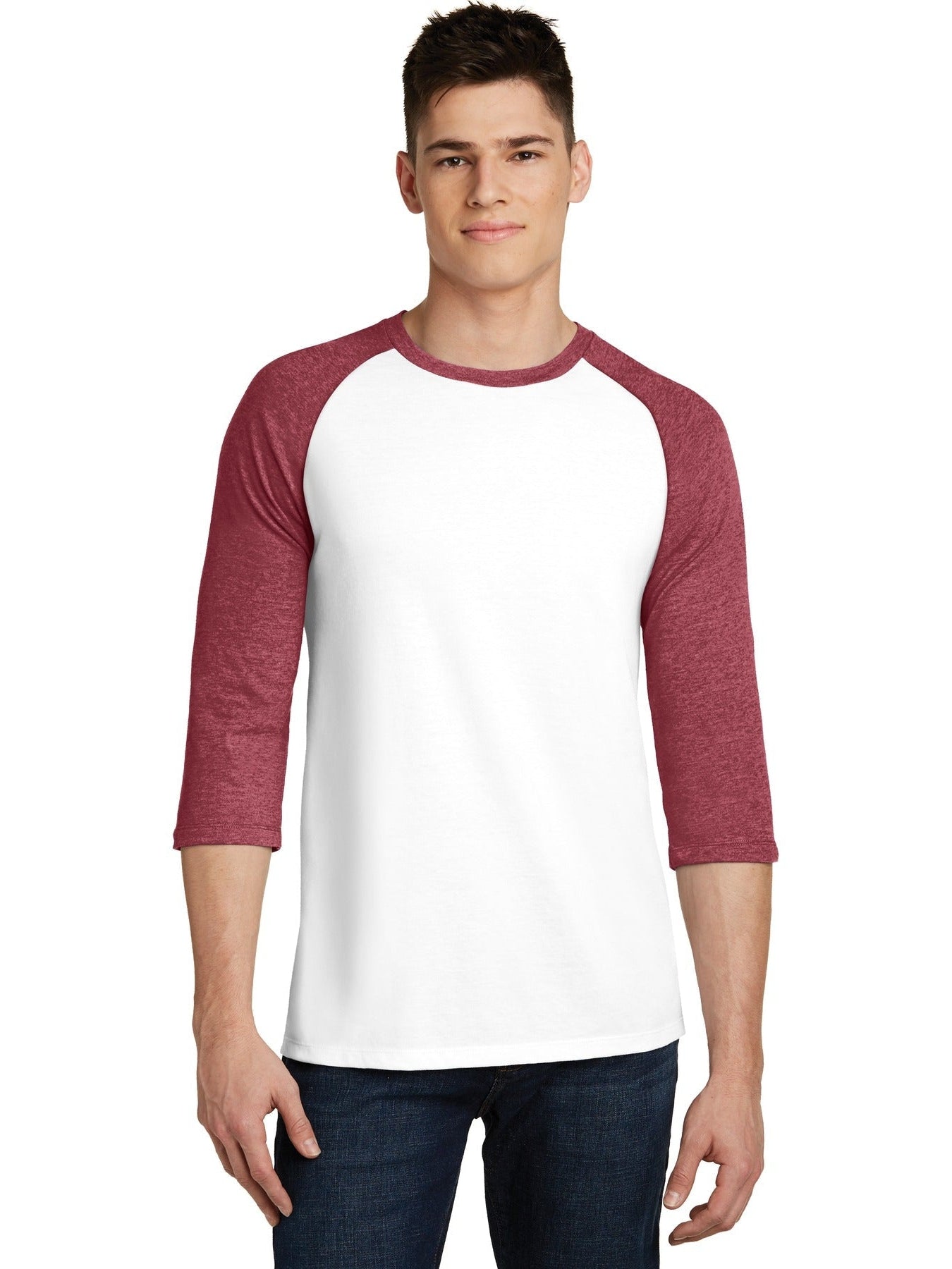 no-logo District Very Important Tee 3/4-Sleeve Raglan-Regular-District-Thread Logic