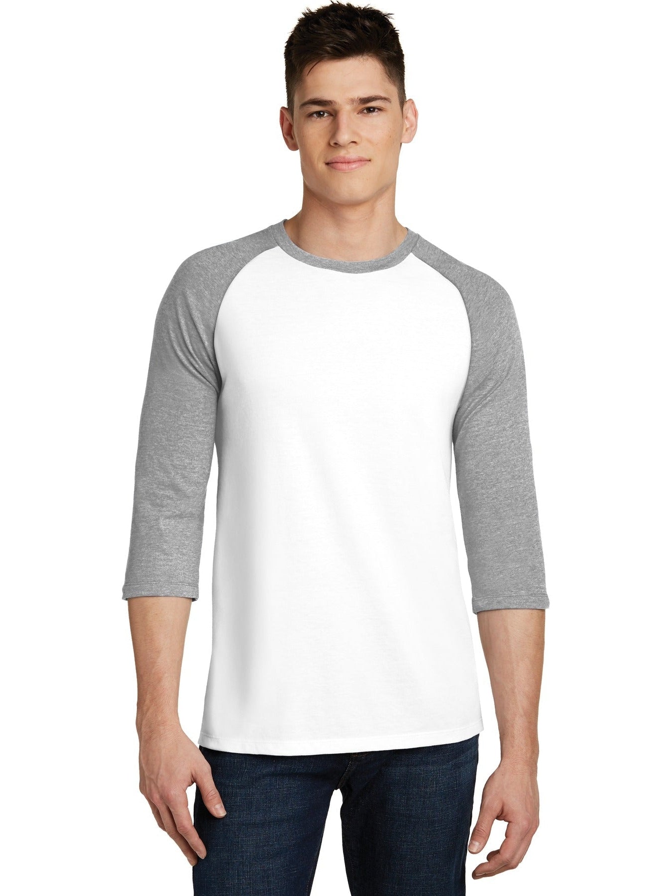 no-logo District Very Important Tee 3/4-Sleeve Raglan-Regular-District-Thread Logic