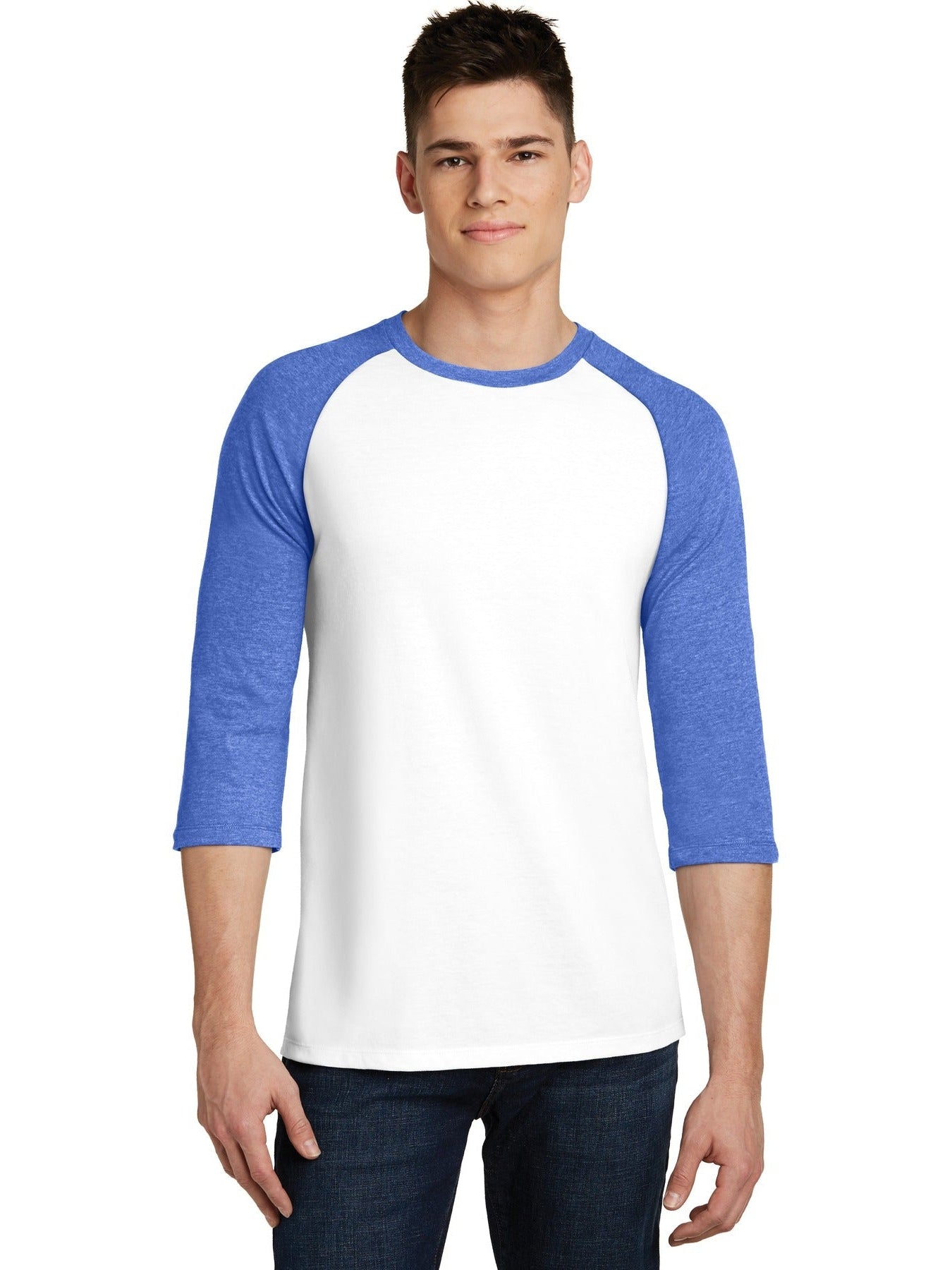 no-logo District Very Important Tee 3/4-Sleeve Raglan-Regular-District-Thread Logic