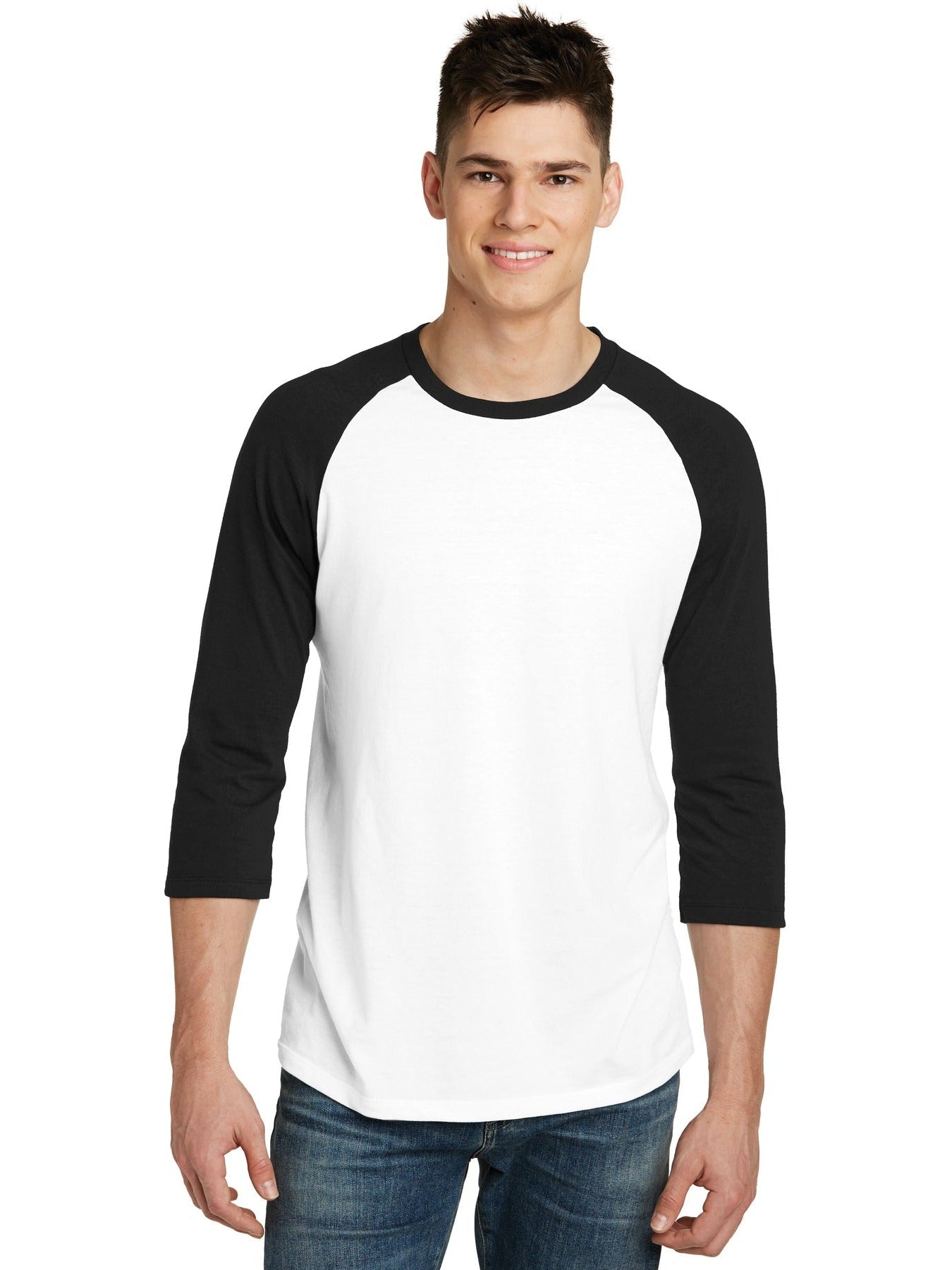 no-logo District Very Important Tee 3/4-Sleeve Raglan-Regular-District-Thread Logic