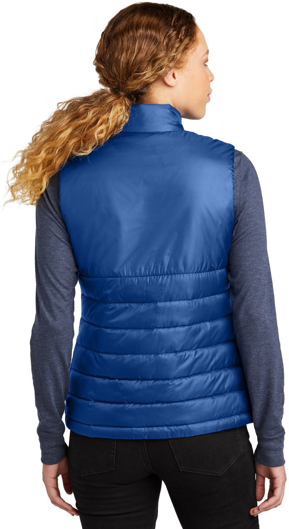 no-logo Eddie Bauer Ladies Quilted Vest-Eddie Bauer-Thread Logic