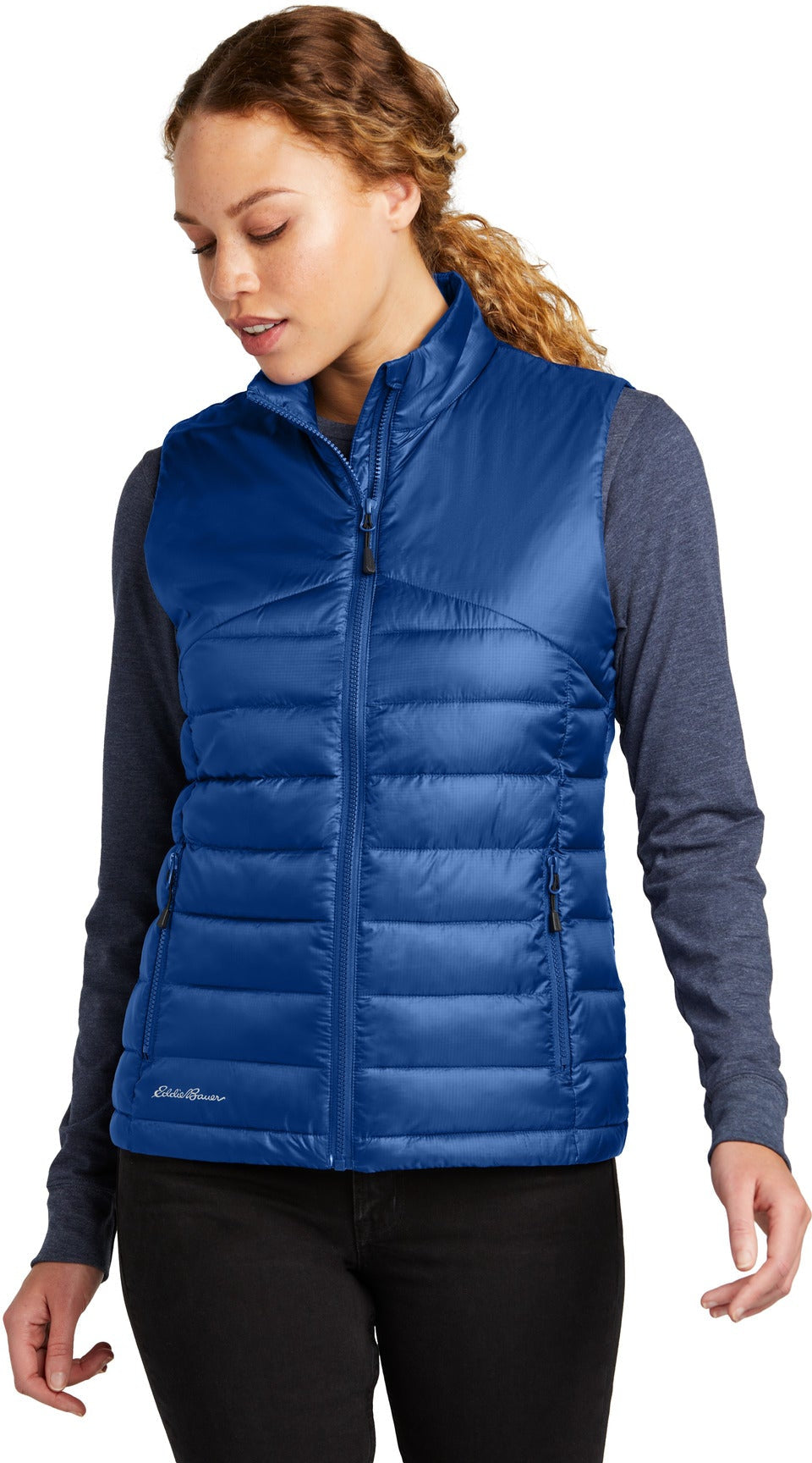 no-logo Eddie Bauer Ladies Quilted Vest-Eddie Bauer-Thread Logic