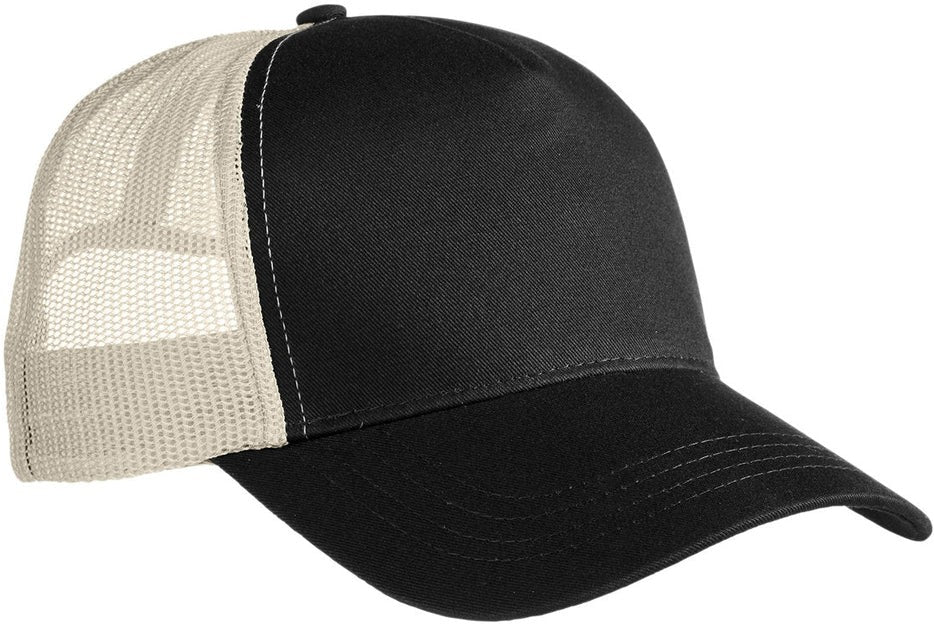 Econscious 5-Panel Organic/RPET Trucker Cap-Caps-econscious-Black/Oyster-OSFA-Thread Logic no-logo