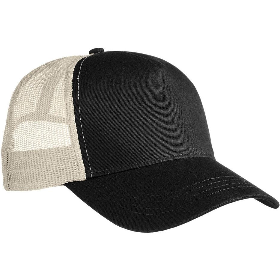 no-logo Econscious 5-Panel Organic/RPET Trucker Cap-Caps-econscious-Black/Oyster-OSFA-Thread Logic