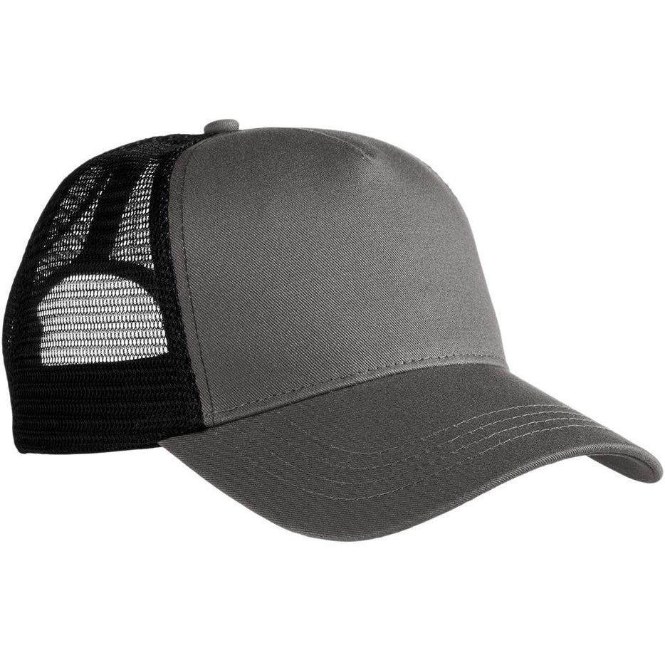 no-logo Econscious 5-Panel Organic/RPET Trucker Cap-Caps-econscious-Charcoal/Black-OSFA-Thread Logic