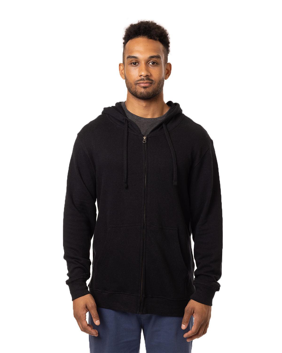 Econscious Unisex Hemp Hero Full-Zip hooded Sweatshirt-Men's Layering-econscious-Washed Black-XS-Thread Logic