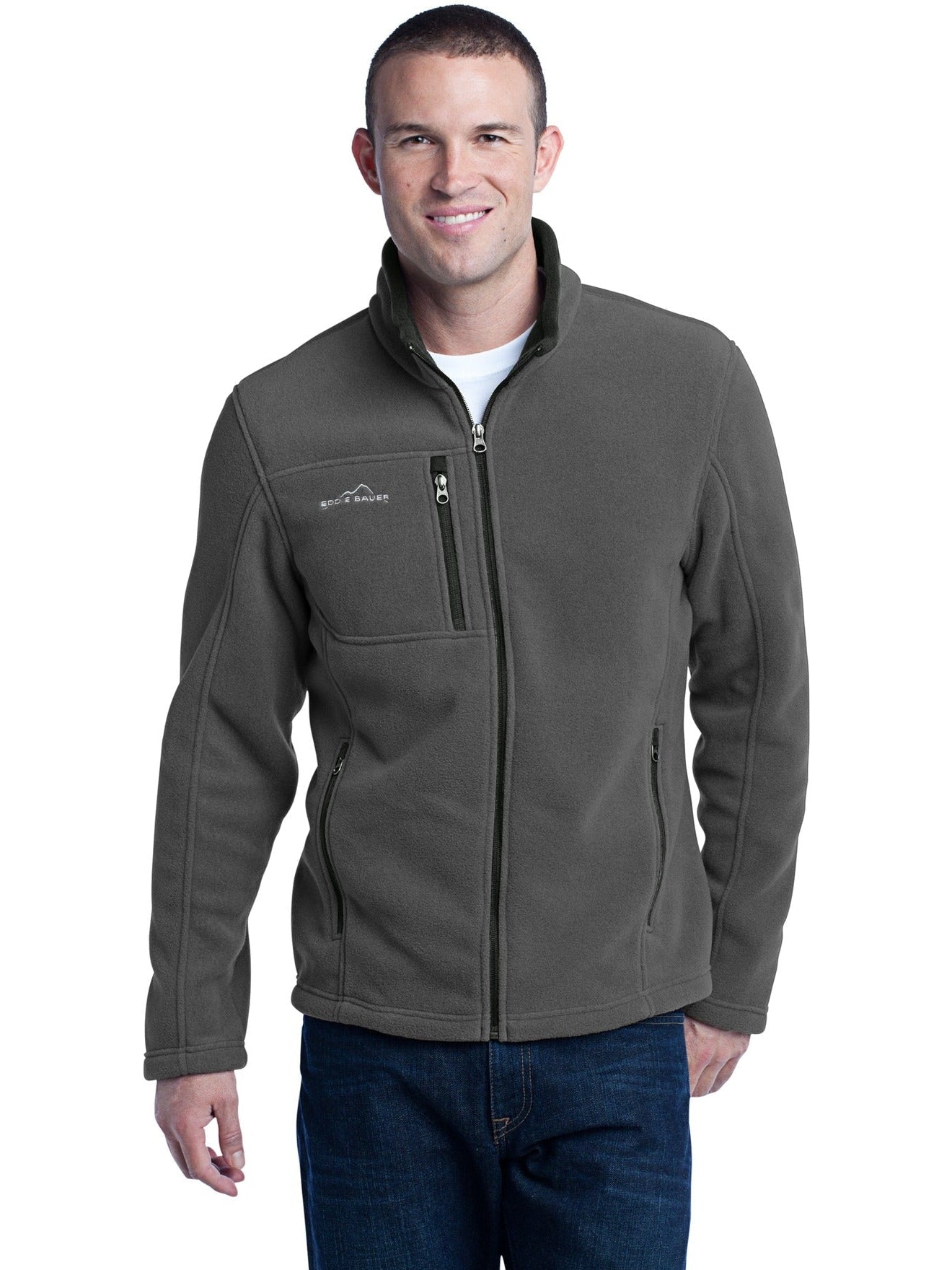 no-logo Eddie Bauer Full-Zip Fleece Jacket-Regular-Eddie Bauer-Thread Logic