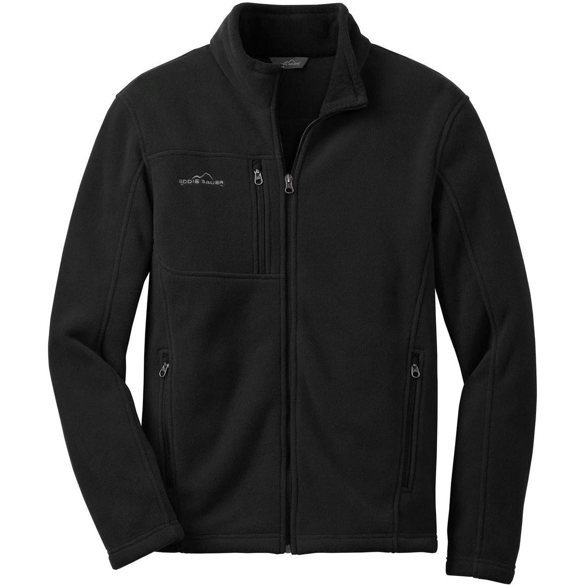 no-logo Eddie Bauer Full-Zip Fleece Jacket-Regular-Eddie Bauer-Black-S-Thread Logic