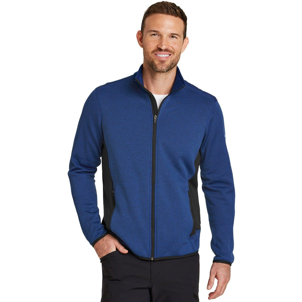 no-logo Eddie Bauer Full-Zip Heather Stretch Fleece Jacket-Regular-Eddie Bauer-Thread Logic