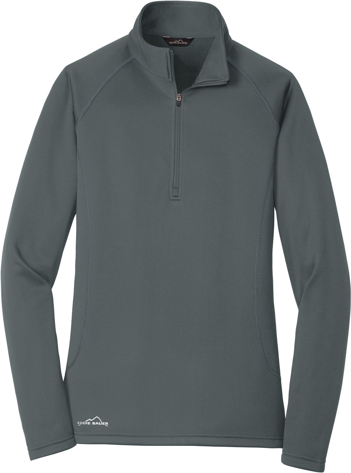 No-Logo CLOSEOUT - Eddie Bauer Ladies 1/2-Zip Base Layer Fleece-Quarter Zips-Eddie Bauer-Iron Gate-XS-Thread Logic