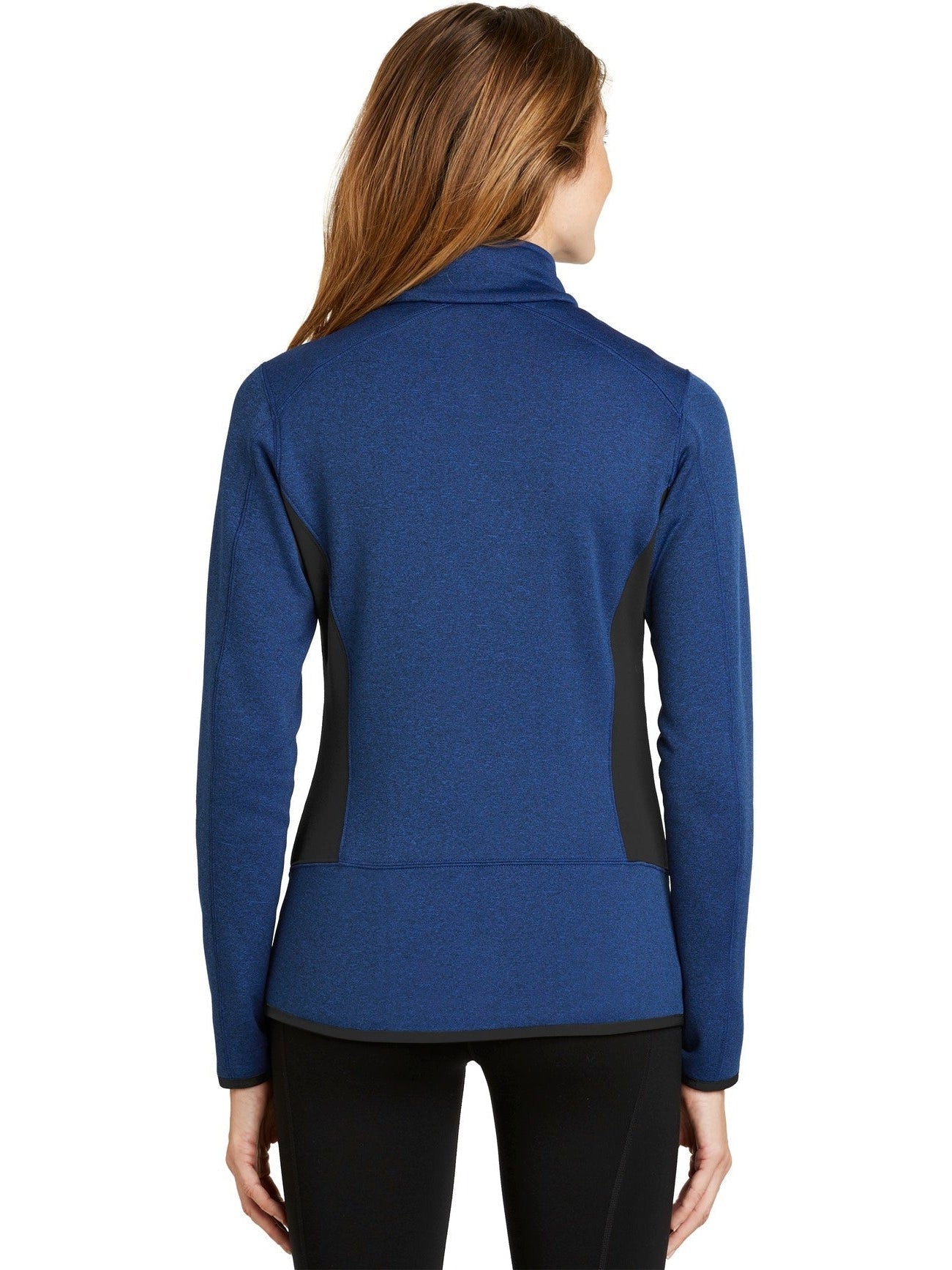 no-logo Eddie Bauer Ladies Full-Zip Heather Stretch Fleece Jacket-Regular-Eddie Bauer-Thread Logic