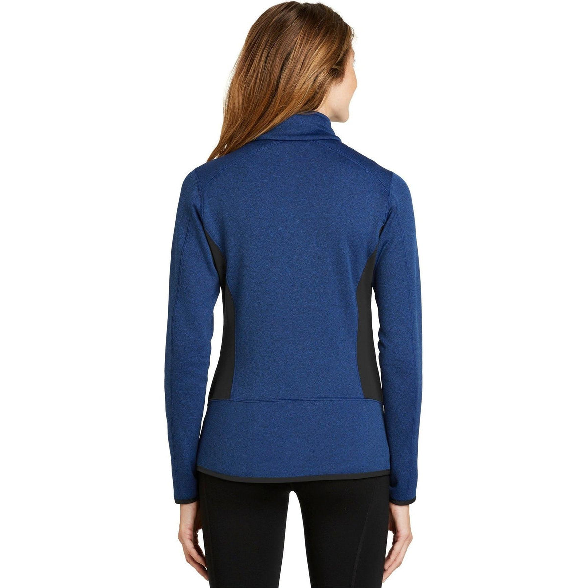 no-logo Eddie Bauer Ladies Full-Zip Heather Stretch Fleece Jacket-Regular-Eddie Bauer-Thread Logic