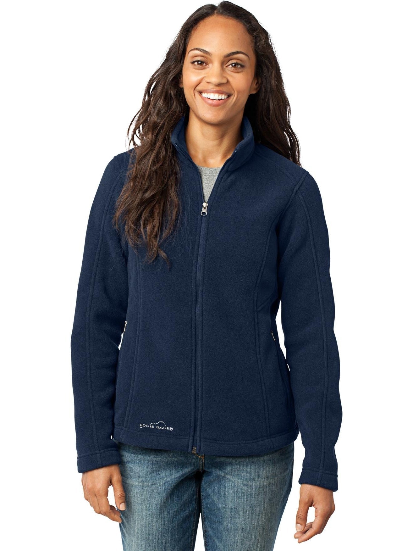no-logo Eddie Bauer Ladies Full-Zip-Regular-Eddie Bauer-River Blue Navy-XS-Thread Logic