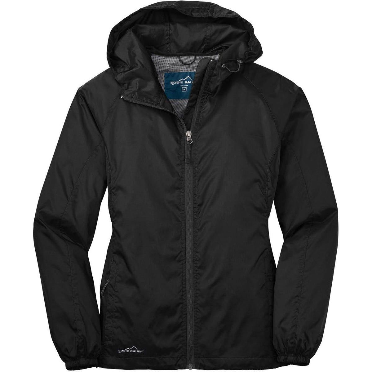 no-logo Eddie Bauer Women's Packable Wind Jacket-Regular-Eddie Bauer-Black-XS-Thread Logic