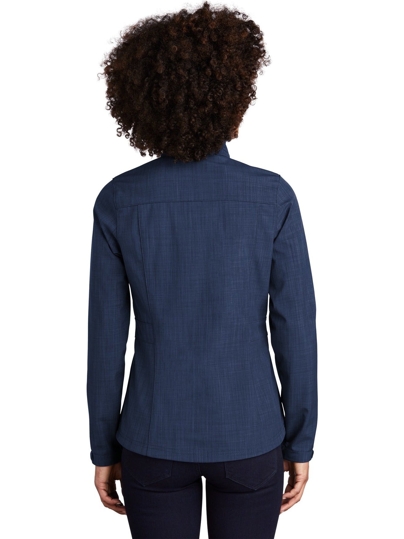 no-logo Eddie Bauer Ladies Shaded Crosshatch Soft Shell Jacket-Regular-Eddie Bauer-Thread Logic