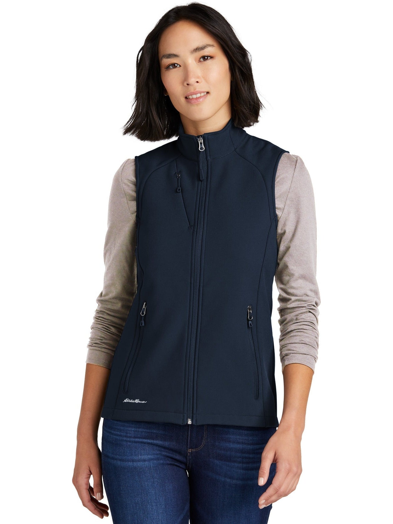 no-logo Eddie Bauer Ladies Stretch Soft Shell Vest-Regular-Eddie Bauer-Thread Logic