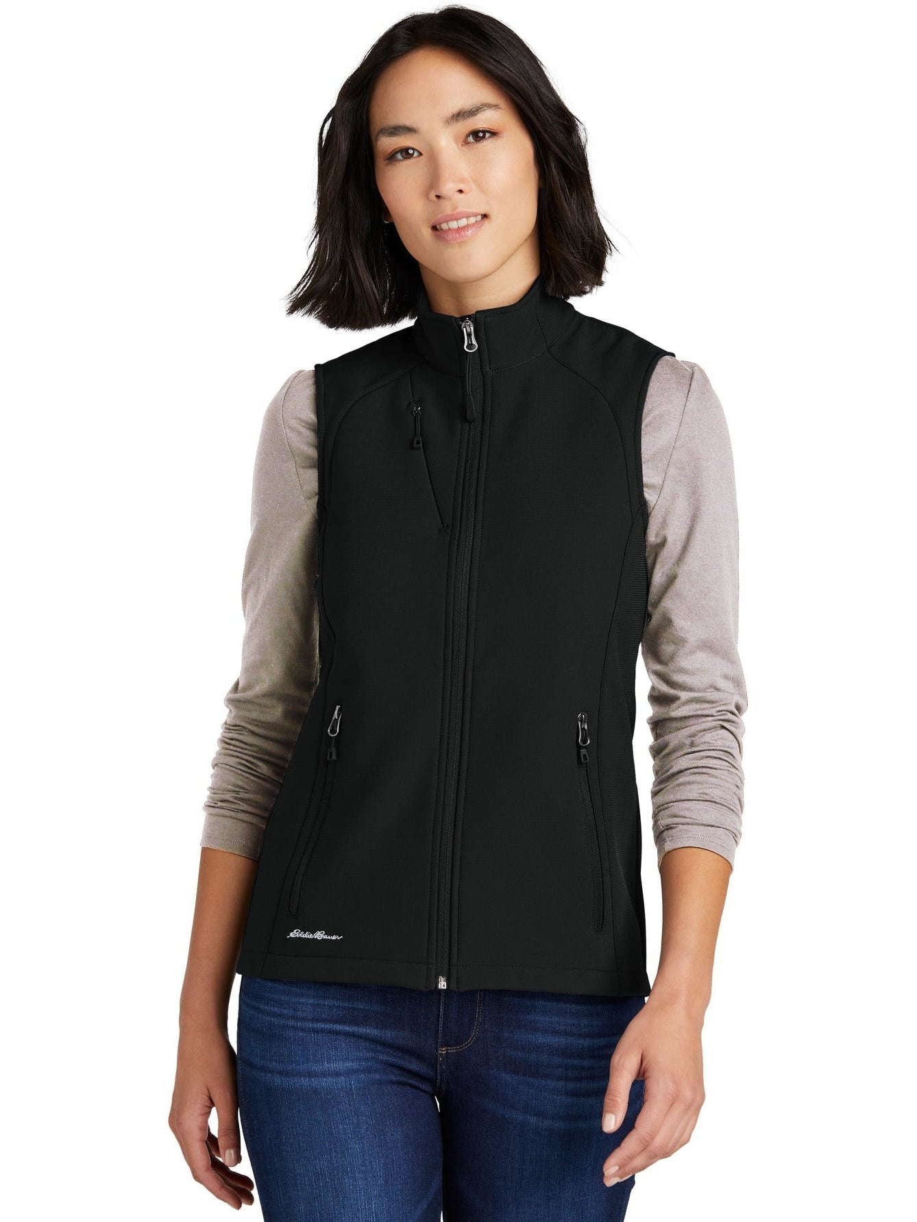 no-logo Eddie Bauer Ladies Stretch Soft Shell Vest-Regular-Eddie Bauer-Thread Logic
