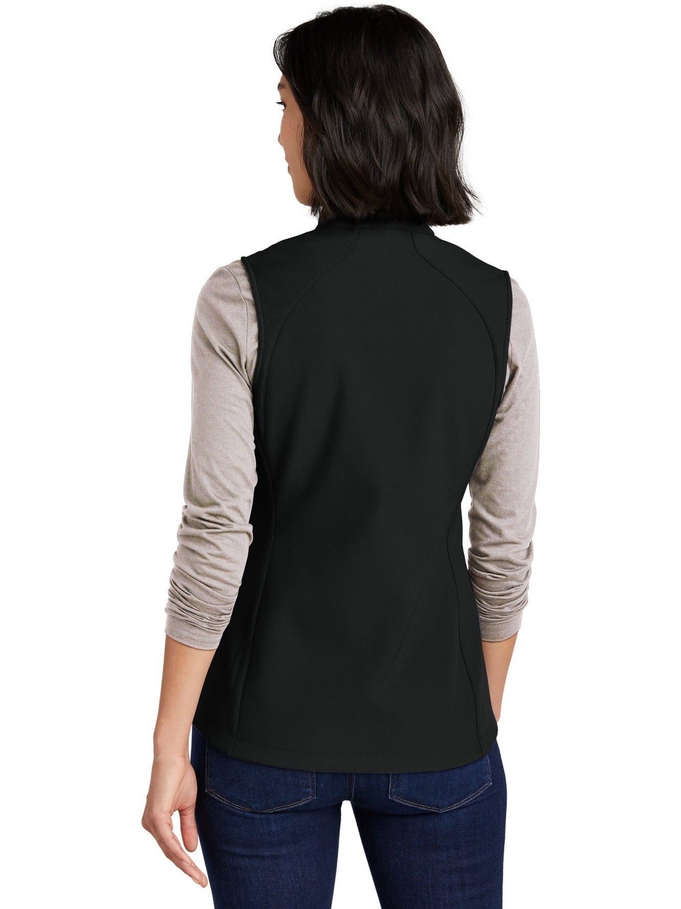 no-logo Eddie Bauer Ladies Stretch Soft Shell Vest-Regular-Eddie Bauer-Thread Logic