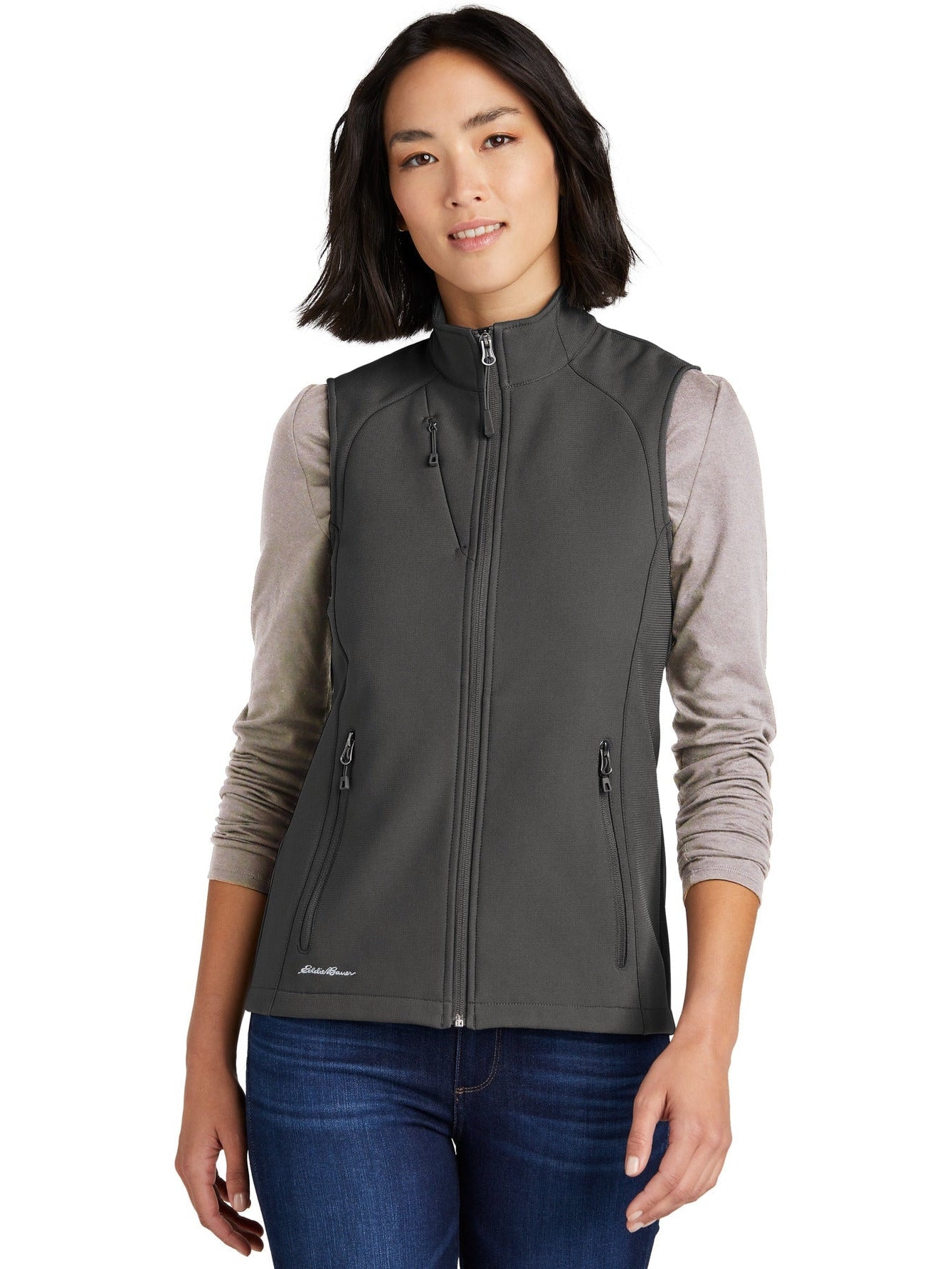 no-logo Eddie Bauer Ladies Stretch Soft Shell Vest-Regular-Eddie Bauer-Thread Logic