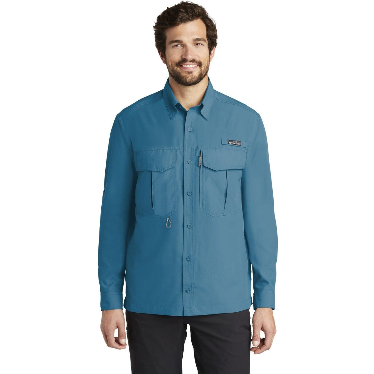 no-logo Eddie Bauer Long Sleeve Performance Fishing Shirt-Regular-Eddie Bauer-Thread Logic