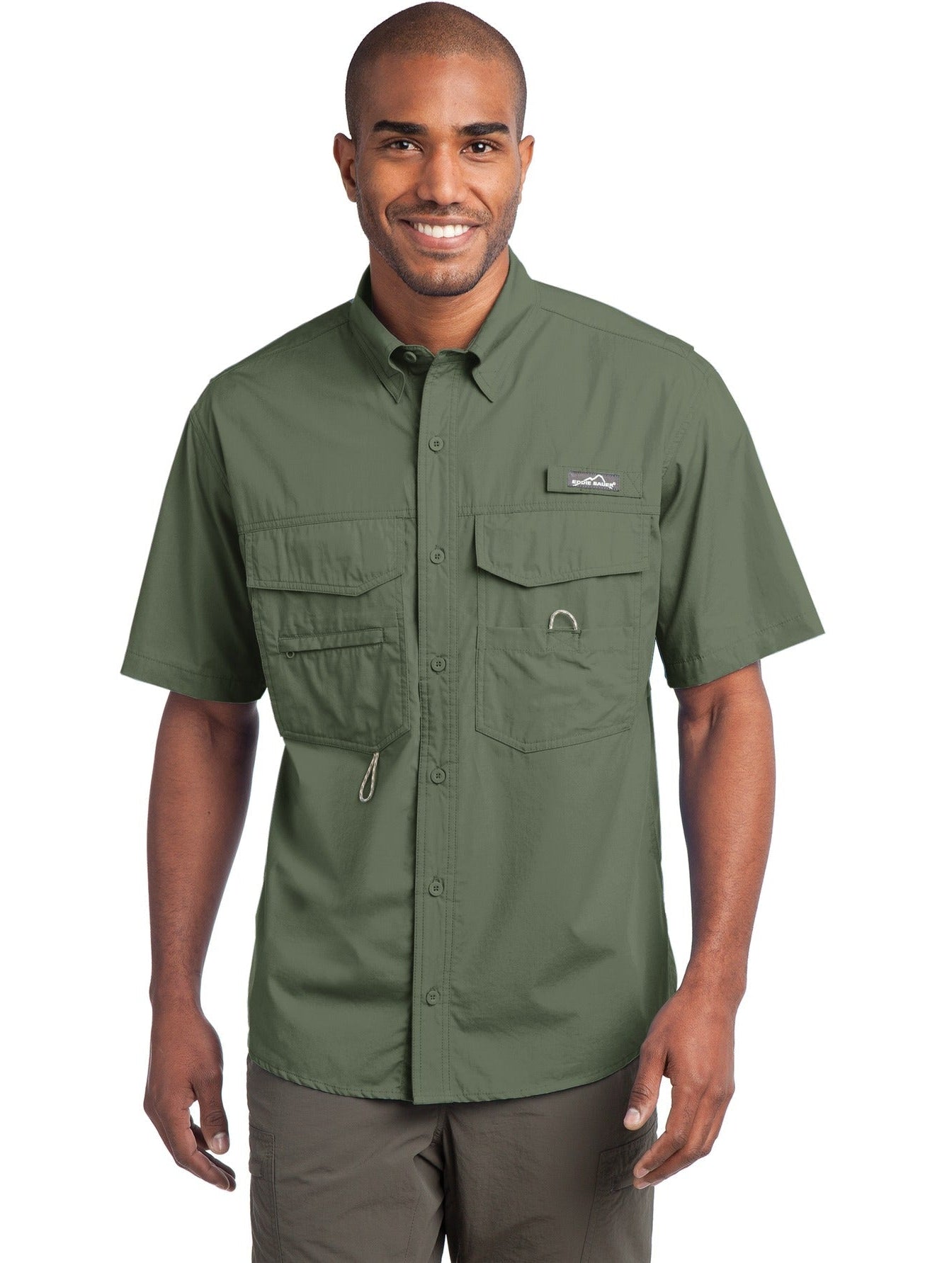 no-logo Eddie Bauer Short Sleeve Fishing Shirt-Regular-Eddie Bauer-Thread Logic