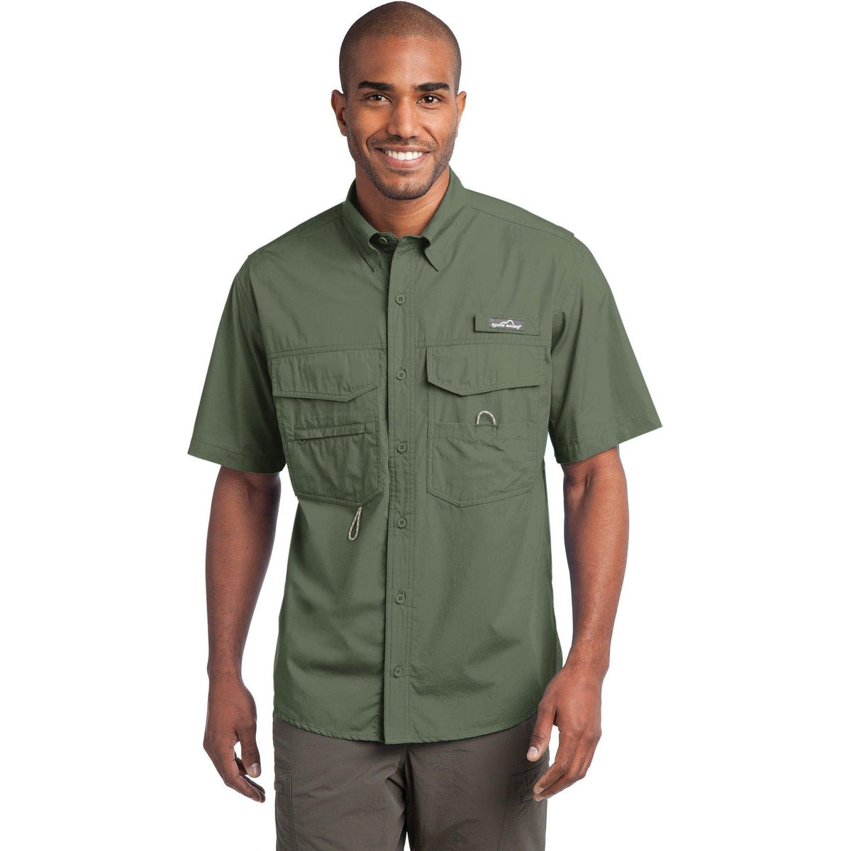 no-logo Eddie Bauer Short Sleeve Fishing Shirt-Regular-Eddie Bauer-Thread Logic