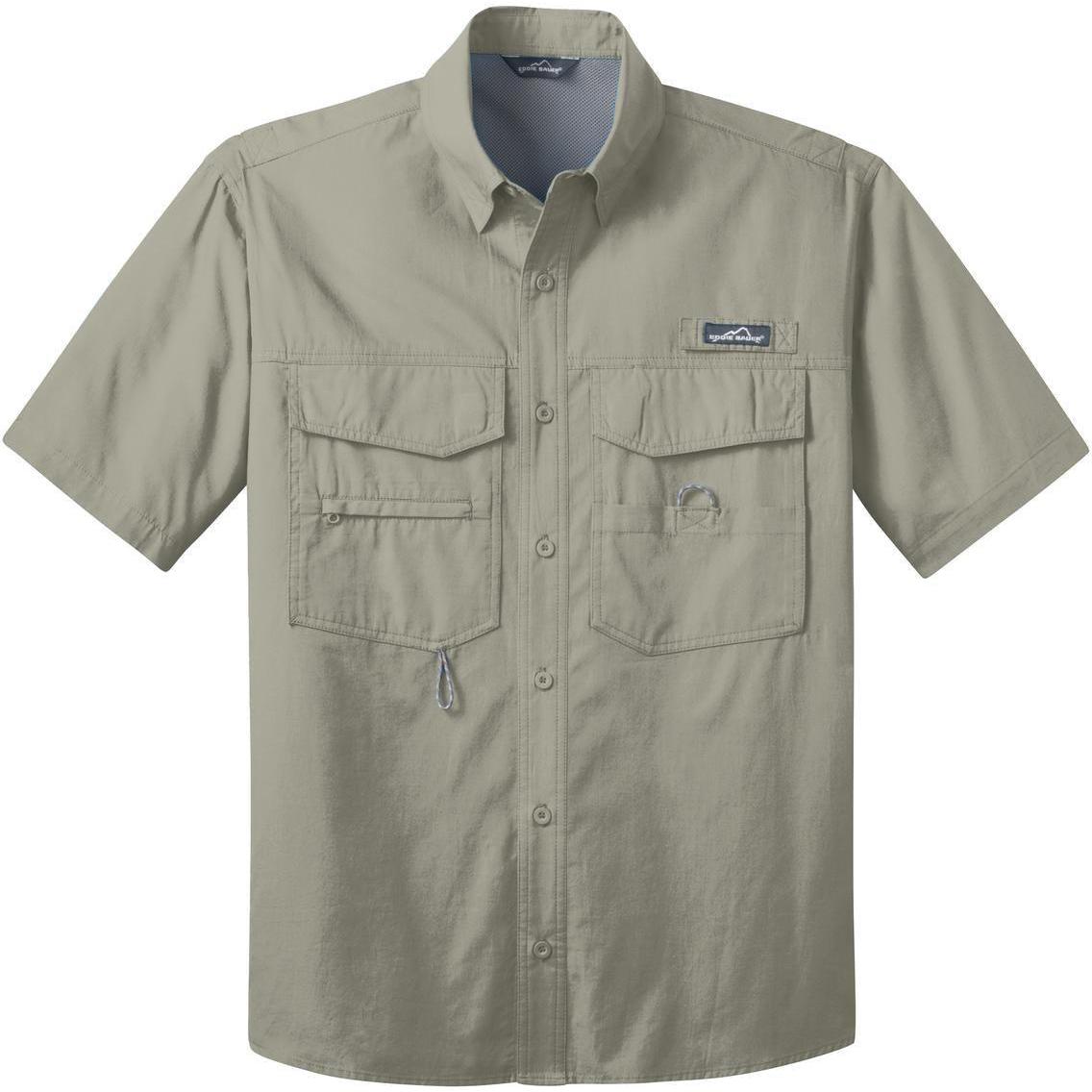 logo-right Eddie Bauer Short Sleeve Fishing Shirt