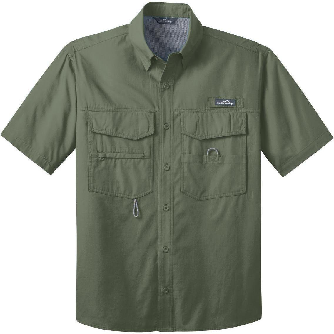 logo-right Eddie Bauer Short Sleeve Fishing Shirt