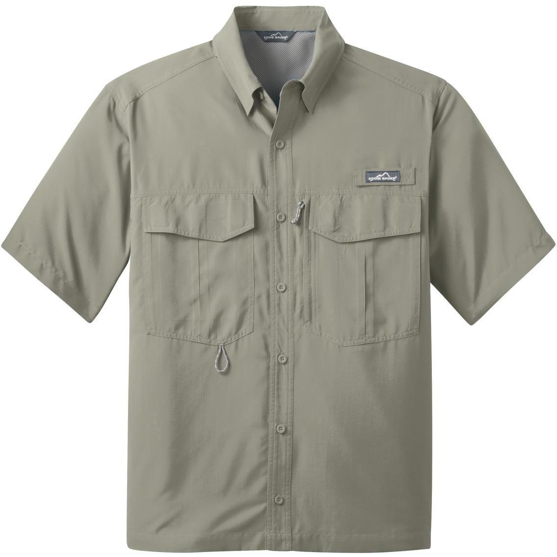 no-logo Eddie Bauer Short Sleeve Performance Fishing Shirt