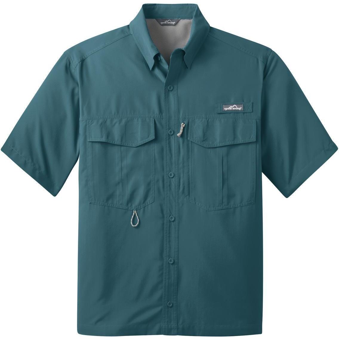 no-logo Eddie Bauer Short Sleeve Performance Fishing Shirt