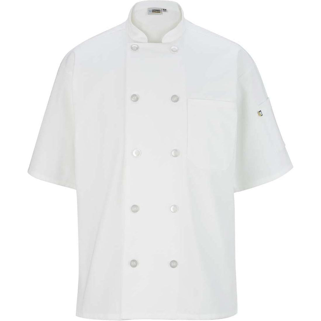 no-logo Edwards 10 Button Short Sleeve Chef Coat
