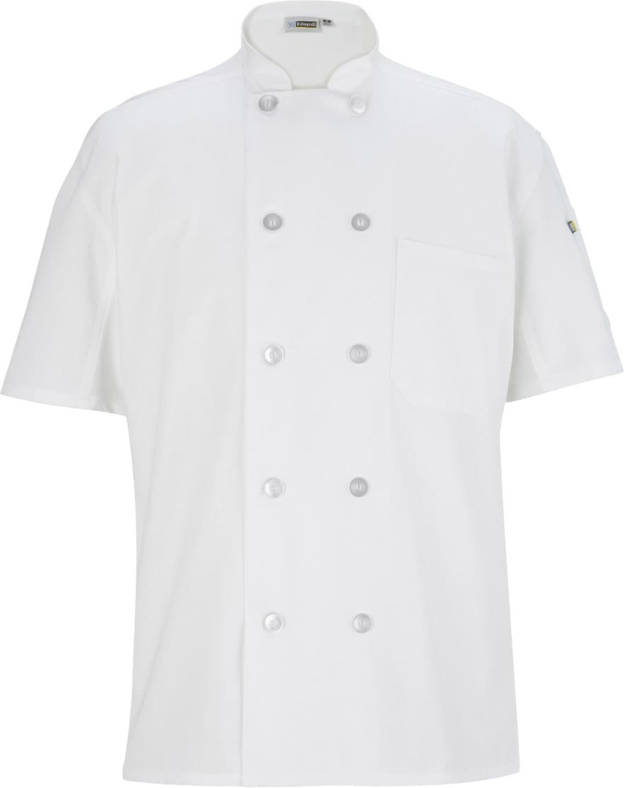 Edwards 10 Button Short Sleeve Chef Coat with Mesh
