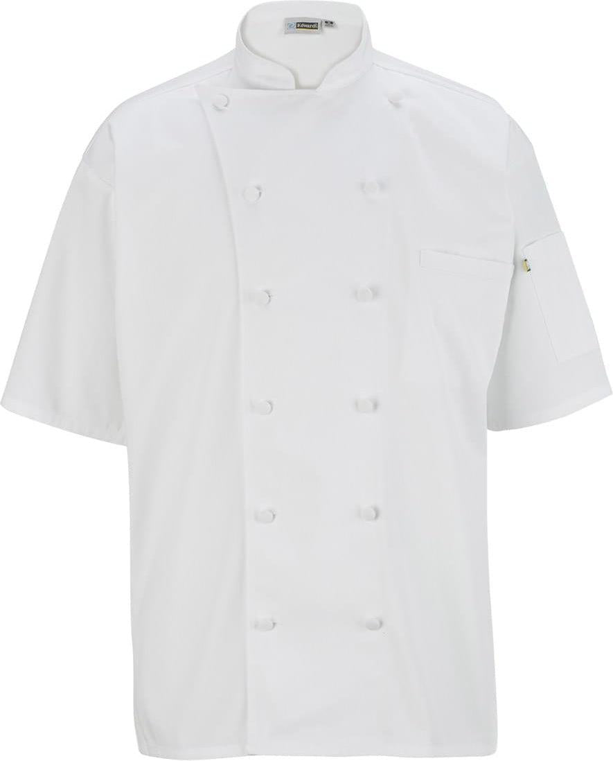 Edwards 12 Button Short Sleeve Chef Coat with Mesh