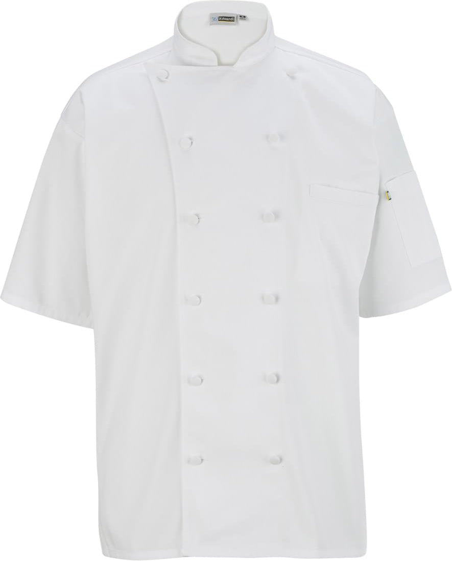 OUTLET-Edwards 12 Button Short Sleeve Chef Coat with Mesh