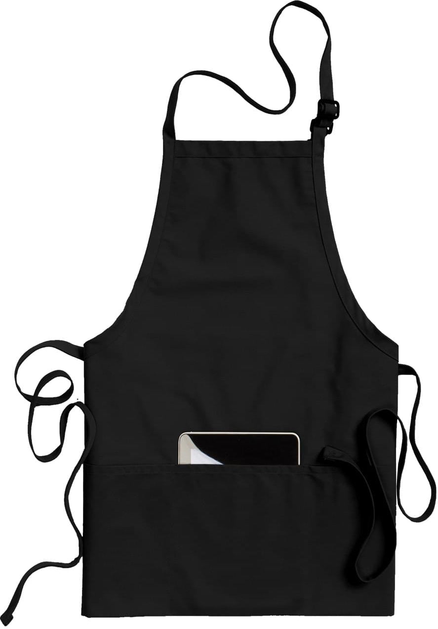 no-logo Edwards 3 Pocket Bib Apron-APRONS-Edwards-Black-1 Size-Thread Logic