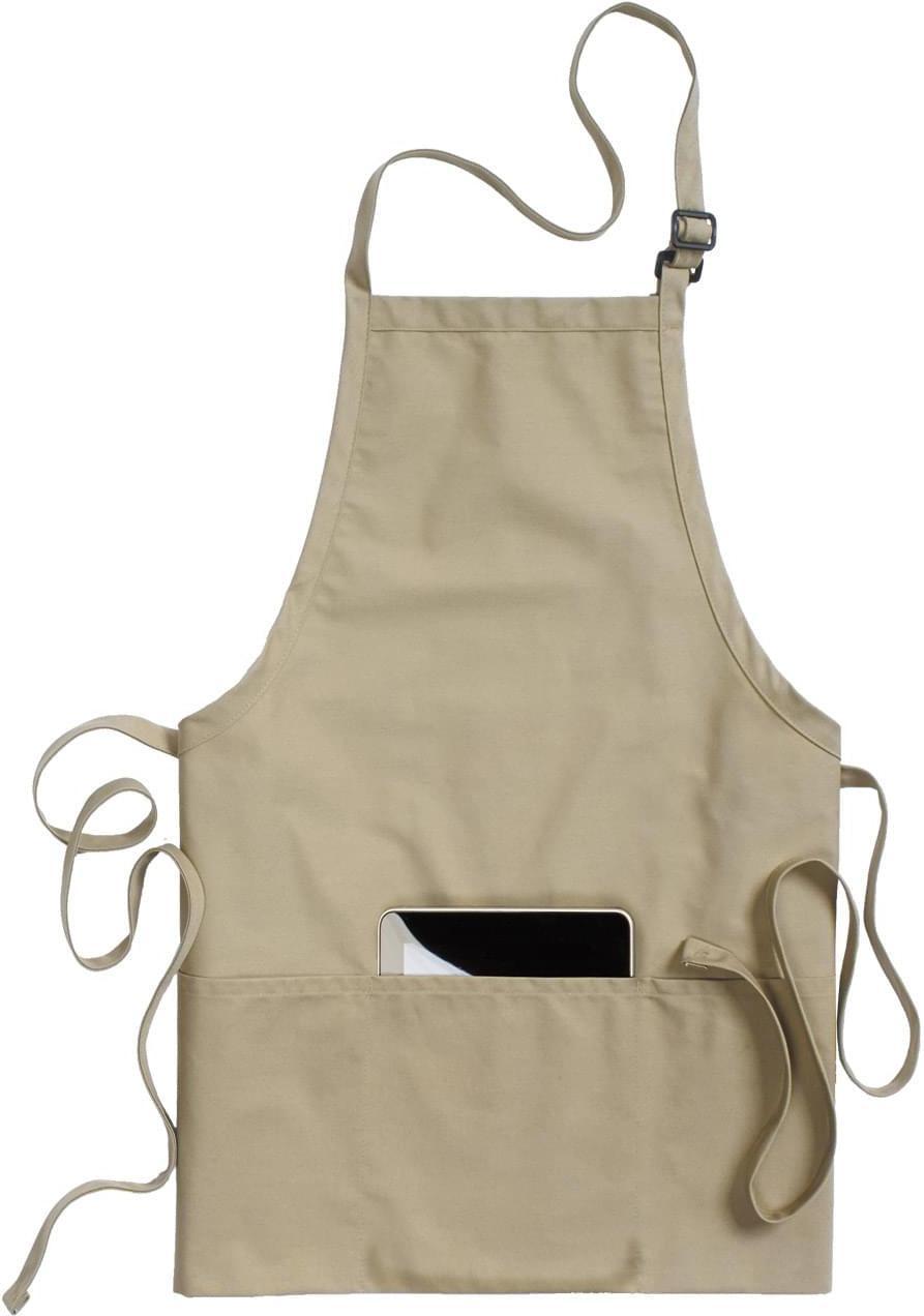 no-logo Edwards 3 Pocket Bib Apron-APRONS-Edwards-Khaki-1 Size-Thread Logic