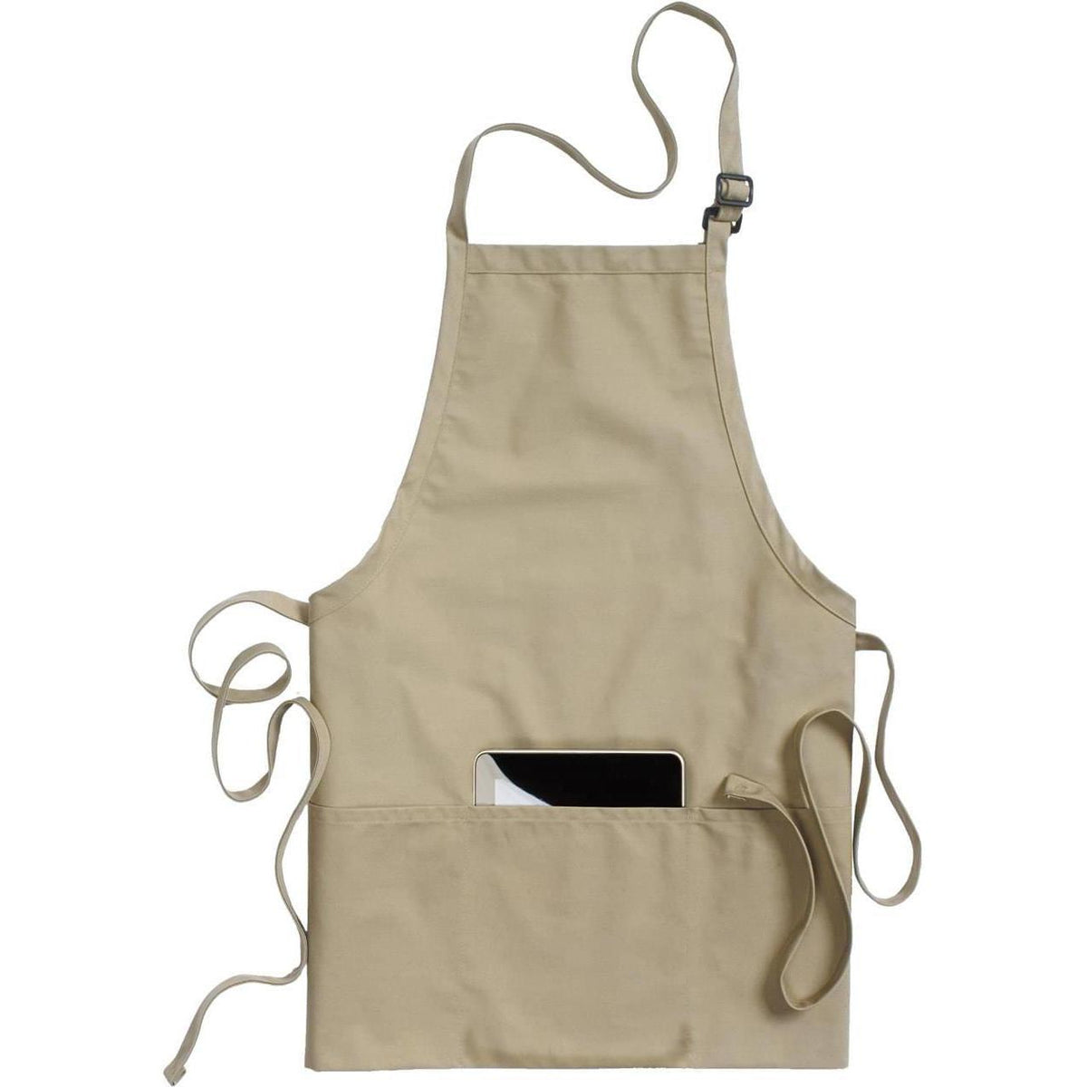 no-logo Edwards 3 Pocket Bib Apron-APRONS-Edwards-Khaki-1 Size-Thread Logic