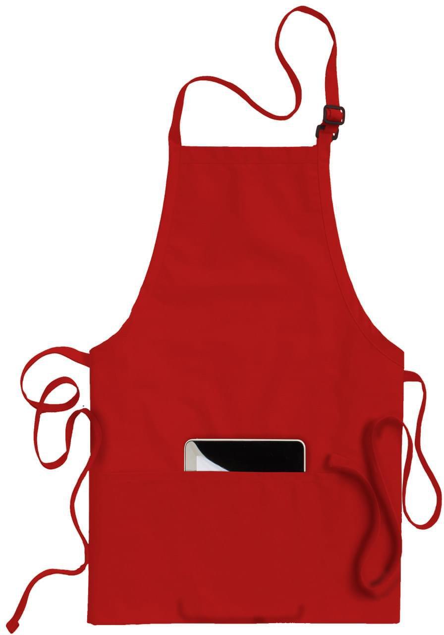 no-logo Edwards 3 Pocket Bib Apron-APRONS-Edwards-Red-1 Size-Thread Logic