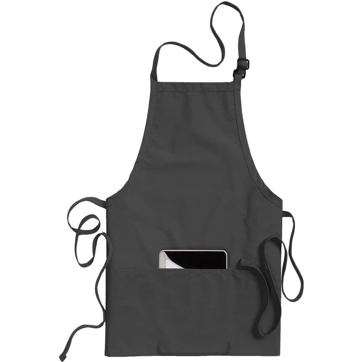 no-logo Edwards 3 Pocket Bib Apron-APRONS-Edwards-Steel Grey-1 Size-Thread Logic