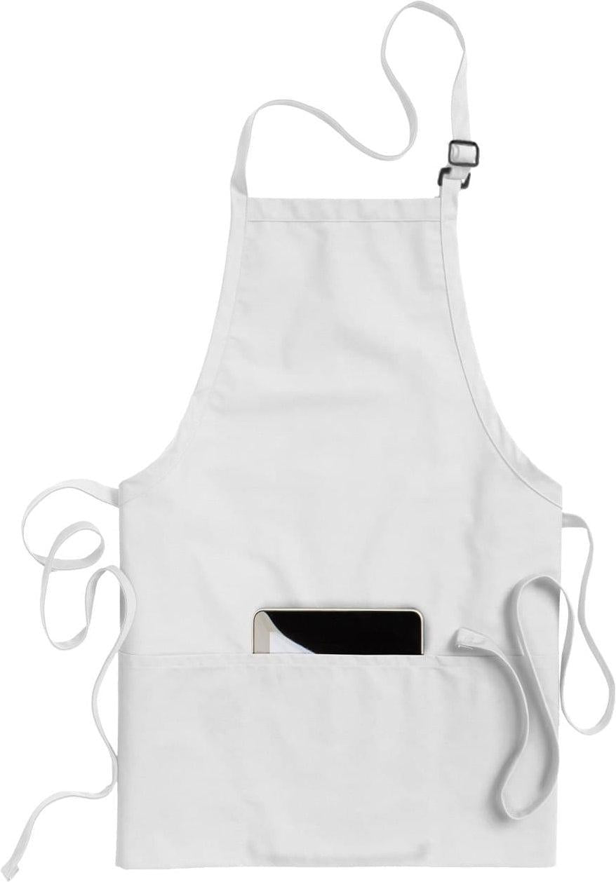 no-logo Edwards 3 Pocket Bib Apron-APRONS-Edwards-White-1 Size-Thread Logic
