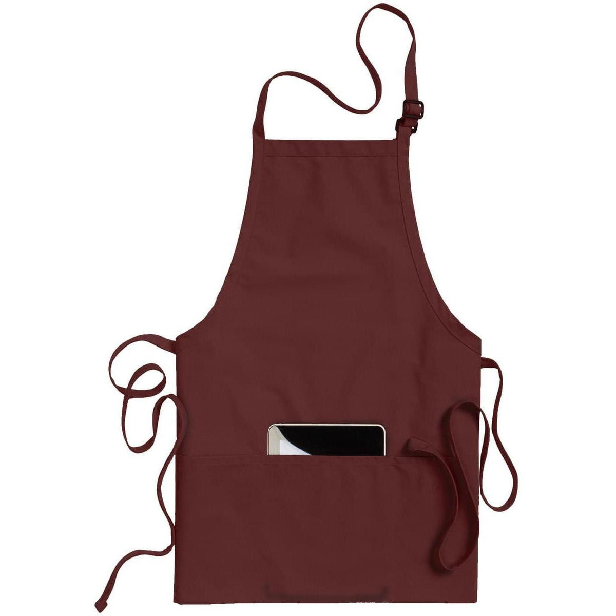 no-logo Edwards 3 Pocket Bib Apron-APRONS-Edwards-Wine-1 Size-Thread Logic