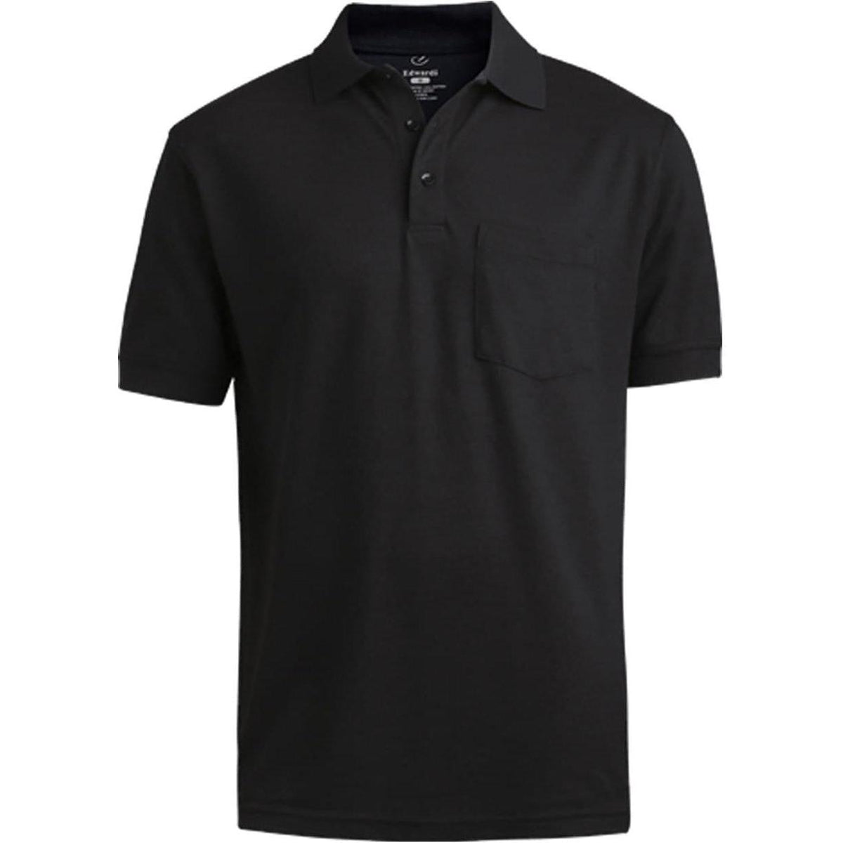 no-logo Edwards Blended Pique Short Sleeve Polo With Pocket