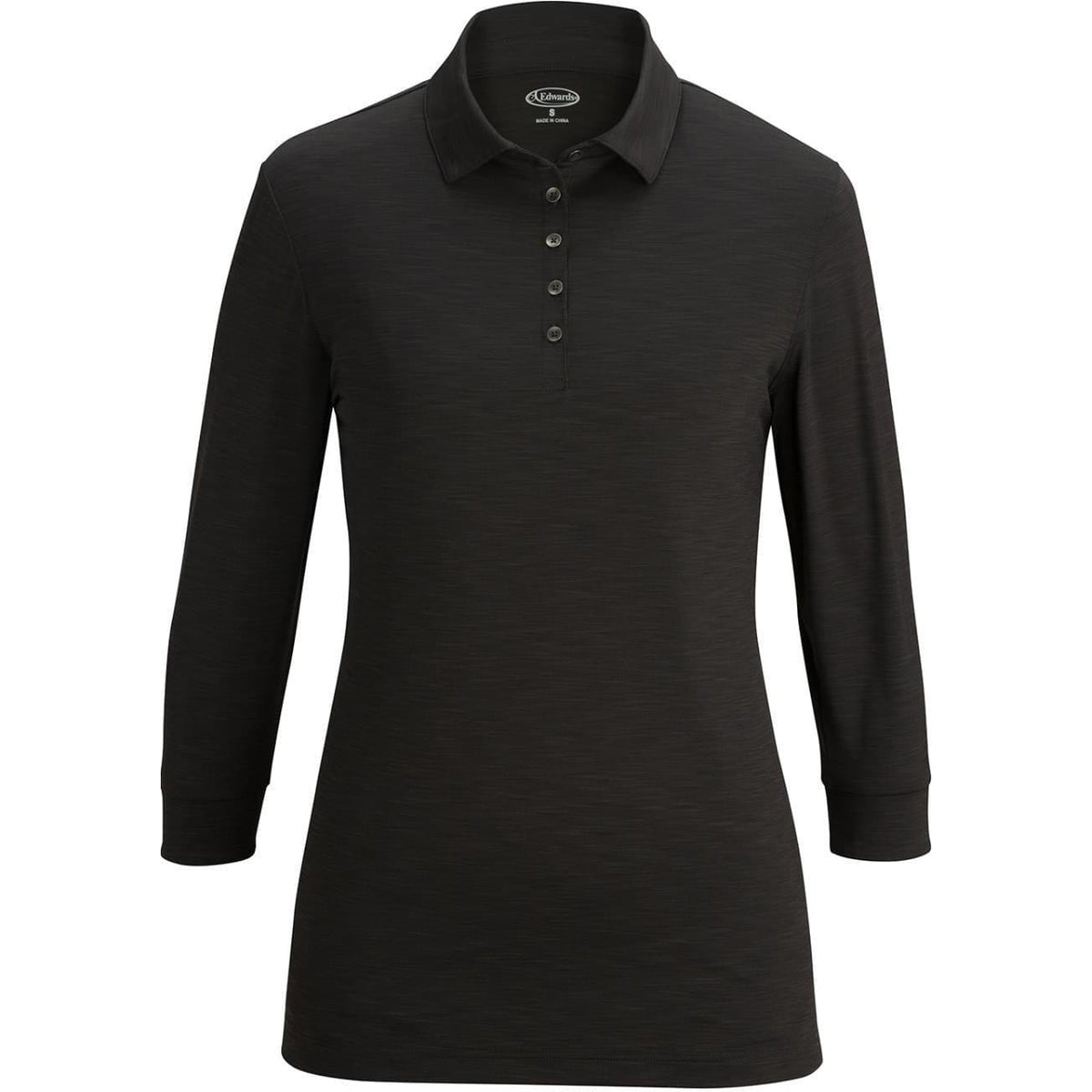 logo-left Edwards Ladies 3/4 Sleeve Optical Polo