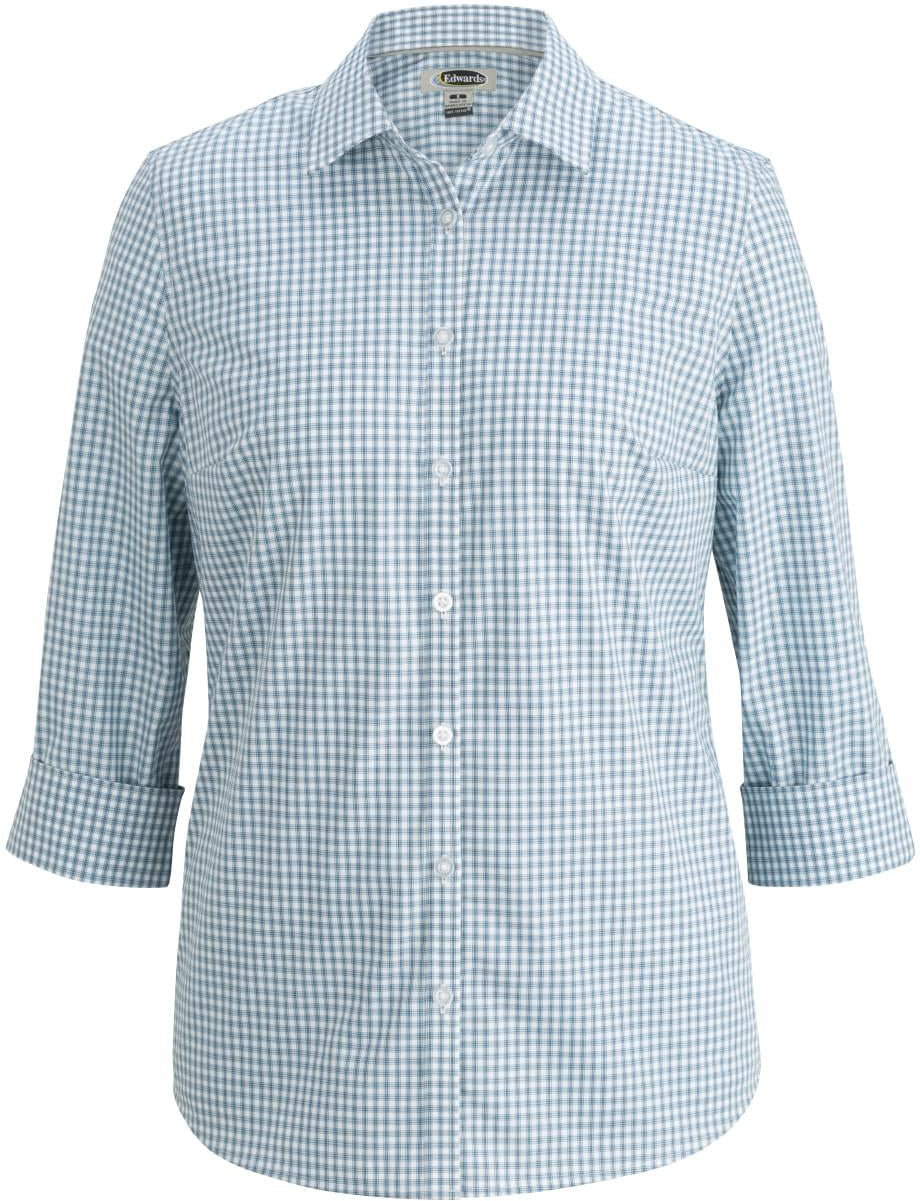 Edwards Ladies 3/4 Sleeve Stretch Broadcloth Shirt