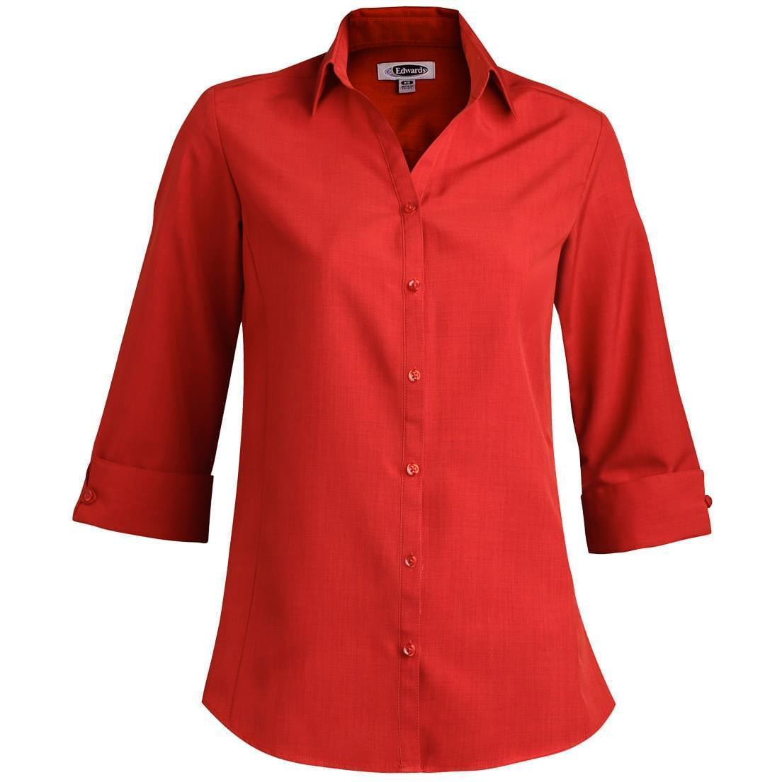 no-logo Edwards Women's Bastiste 3/4 Sleeve Shirt-Dress Shirts-Edwards-Thread Logic