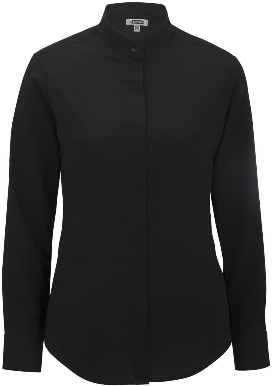 Edwards Ladies Bastiste Banded Collar Shirt
