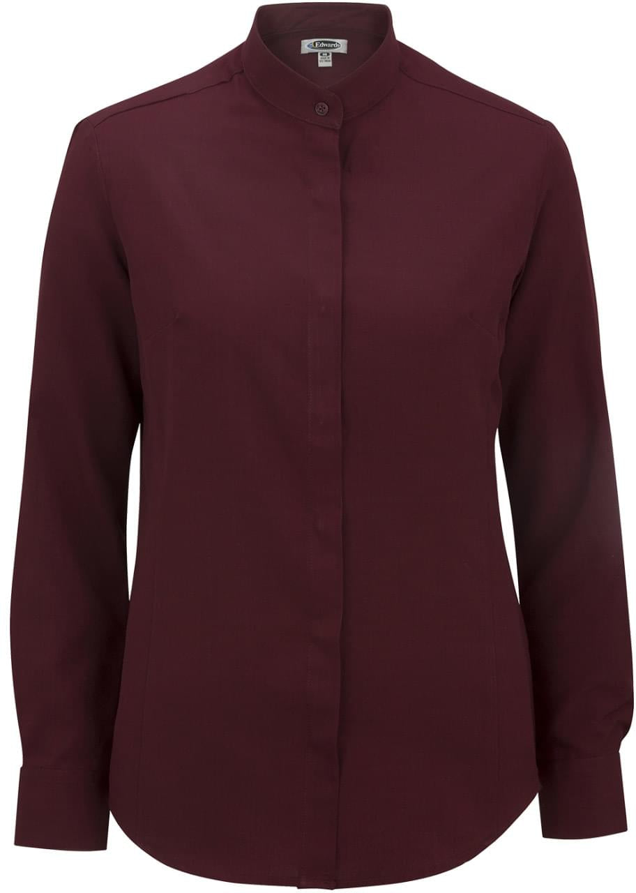 Edwards Ladies Bastiste Banded Collar Shirt