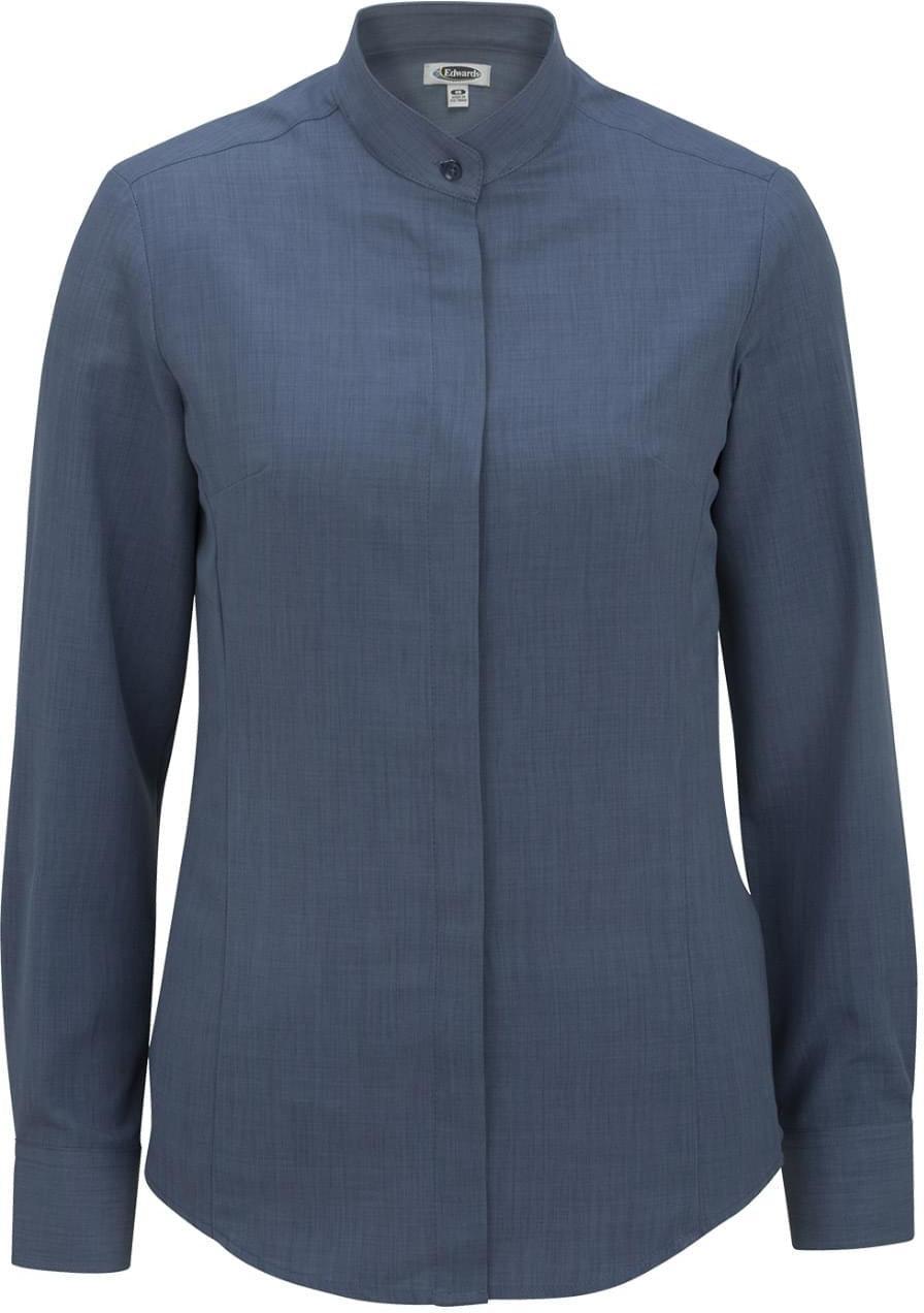 Edwards Ladies Bastiste Banded Collar Shirt