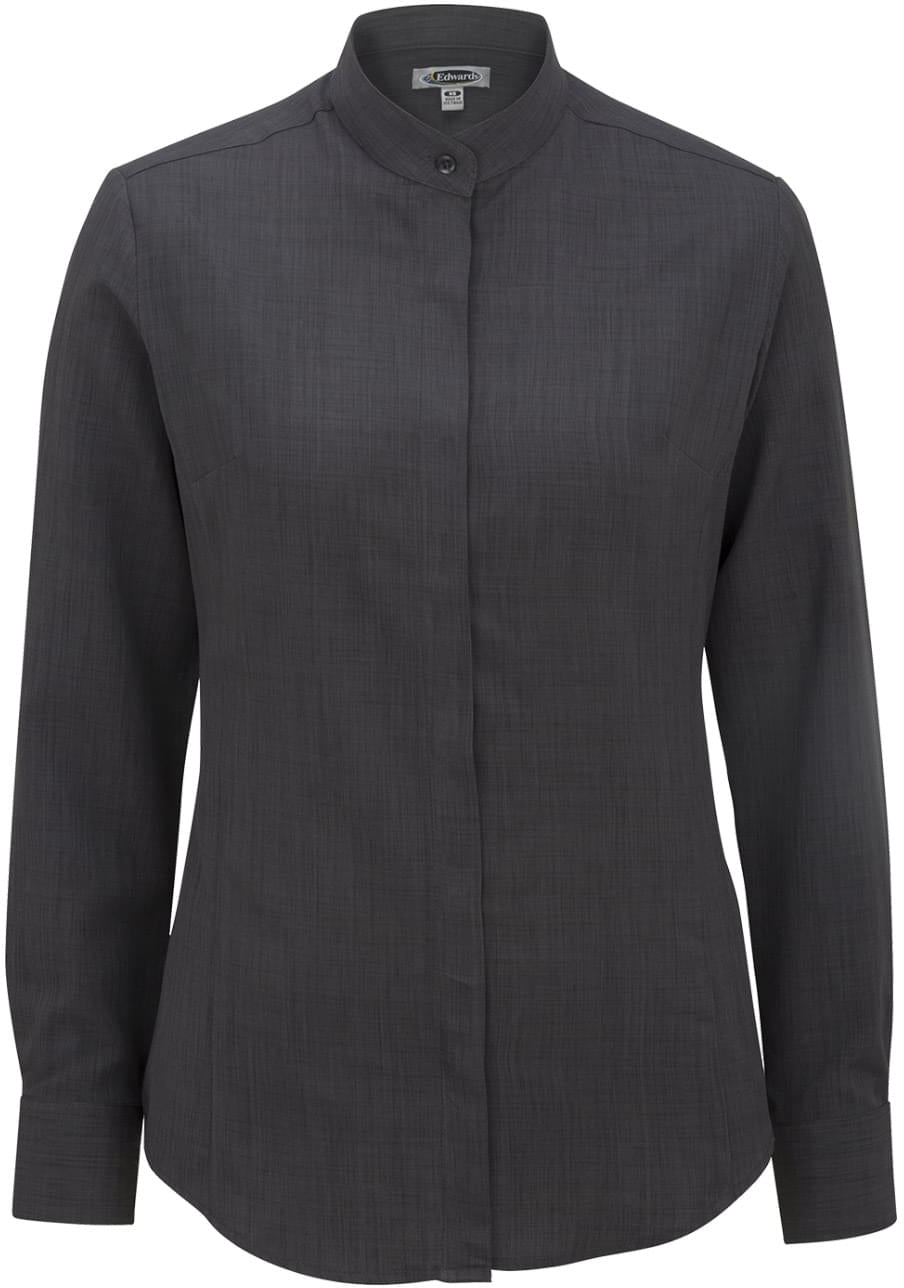 Edwards Ladies Bastiste Banded Collar Shirt